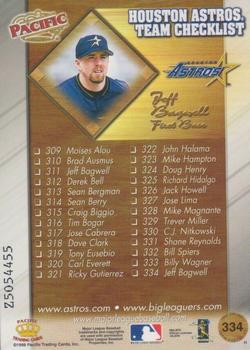 1998 Pacific Online - Web Cards #334 Jeff Bagwell Back