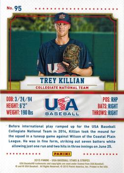2015 Panini USA Baseball Stars & Stripes - Longevity Holofoil #95 Trey Killian Back