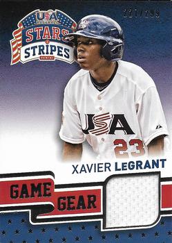 2015 Panini USA Baseball Stars & Stripes - Game Gear Materials #99 Xavier LeGrant Front