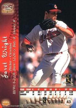 1998 Pacific Paramount - Red #43 Jaret Wright Back