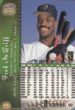 1998 Pacific Paramount - Red #99 Fred McGriff Back