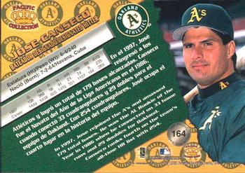 1998 Pacific - Red Threatt #164 Jose Canseco Back