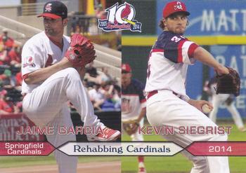 2014 Grandstand Springfield Cardinals SGA #NNO Rehabbing Cardinals (Kevin Siegrist / Jaime Garcia) Front