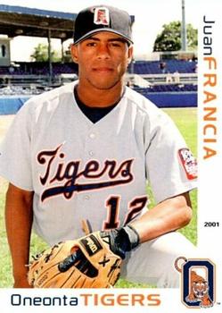 2001 Grandstand Oneonta Tigers #NNO Juan Francia Front