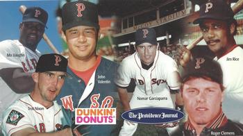 2001 Dunkin' Donuts Pawtucket Red Sox #NNO Roger Clemens / Nomar Garciaparra / Trot Nixon / Jim Rice / Mo Vaughn / John Valentin Back