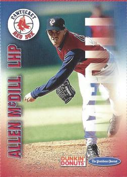 2001 Dunkin' Donuts Pawtucket Red Sox #NNO Allen McDill Front