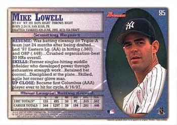1998 Bowman #85 Mike Lowell Back