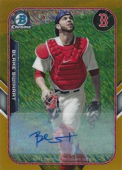 2015 Bowman - The Farm's Finest Minis Autographs Gold Shimmer #FFM-BSW Blake Swihart Front