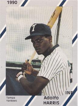 1990 Diamond Cards Tampa Yankees #10 Adolfo Harris Front
