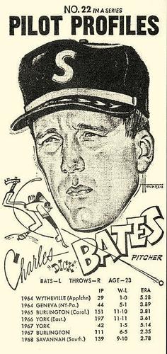 1978 Post-Intelligencer 1969 Pilot Profiles #22 Charlie Bates Front