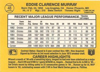 1987 Donruss #48 Eddie Murray Back
