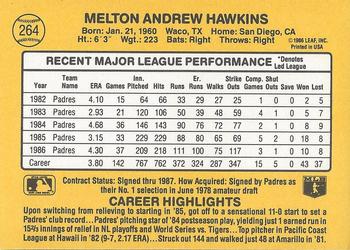 1987 Donruss #264 Andy Hawkins Back