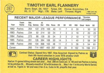 1987 Donruss #287 Tim Flannery Back