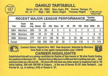 1987 Donruss #147 Danny Tartabull Back
