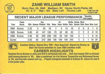 1987 Donruss #167 Zane Smith Back