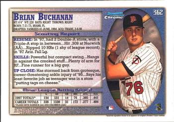 1998 Bowman Chrome #362 Brian Buchanan Back