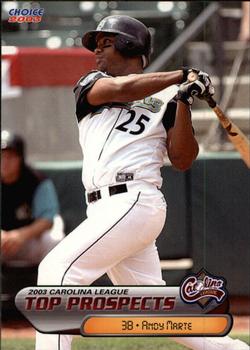 2003 Choice Carolina League Top Prospects #11 Andy Marte Front