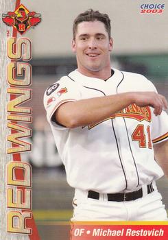 2003 Choice Rochester Red Wings #22 Michael Restovich Front
