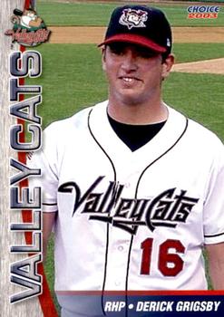 2003 Choice Tri-City ValleyCats #03 Derick Grigsby Front