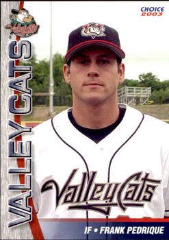 2003 Choice Tri-City ValleyCats #25 Frank Pedrique Front