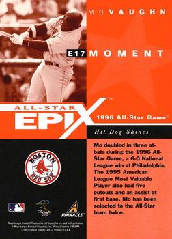 1998 Pinnacle Plus - All-Star Epix Orange #E17 Mo Vaughn Back