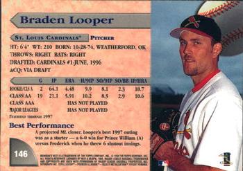 1998 Bowman's Best #146 Braden Looper Back