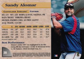 1998 Bowman's Best #28 Sandy Alomar Back