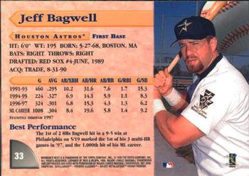 1998 Bowman's Best #33 Jeff Bagwell Back