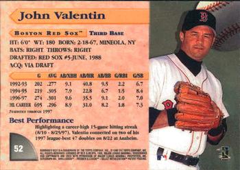 1998 Bowman's Best #52 John Valentin Back