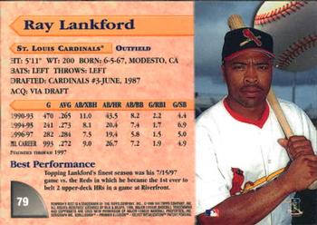 1998 Bowman's Best #79 Ray Lankford Back