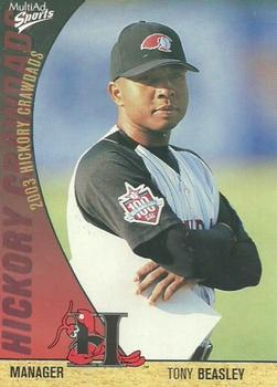 2003 MultiAd Hickory Crawdads Update #1 Tony Beasley Front