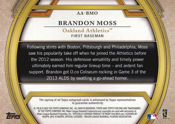 2015 Topps Tier One - Acclaimed Autographs #AA-BMO Brandon Moss Back