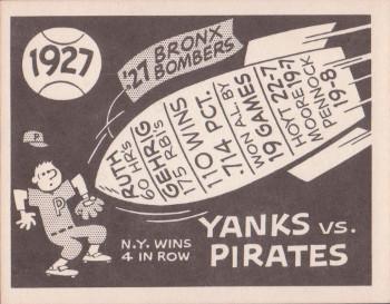 1967 Laughlin World Series #24 1927 Yanks vs Pirates Front