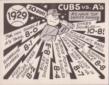 1967 Laughlin World Series #26 1929 Cubs vs A's Front