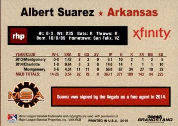 2015 Grandstand Arkansas Travelers #NNO Albert Suarez Back