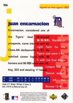 1998 Collector's Choice #106 Juan Encarnacion Back