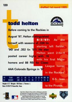 1998 Collector's Choice #120 Todd Helton Back