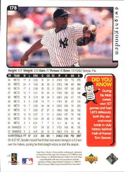 1998 Collector's Choice #178 Dwight Gooden Back