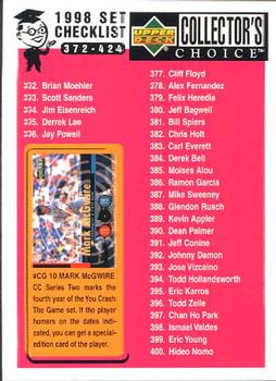 1998 Collector's Choice #268 Checklist: 372-424 Front