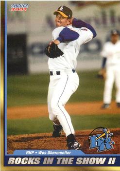 2003 Choice Wilmington Blue Rocks In The Show II #19 Wes Obermueller Front