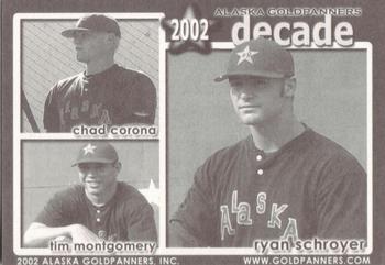 2002 Alaska Goldpanners Decade: 1993-2002 #2002 Ryan Schroyer / Tim Montgomery / Chad Corona Back