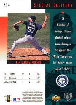 1998 Collector's Choice - StarQuest #SQ14 Ken Cloude Back