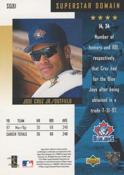 1998 Collector's Choice - StarQuest #SQ81 Jose Cruz Jr. Back
