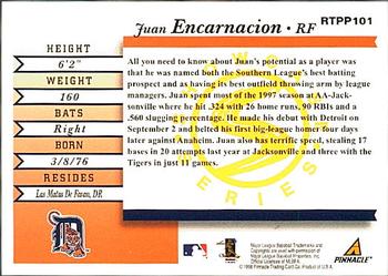 1998 Score Rookie & Traded - Showcase Series #RTPP101 Juan Encarnacion Back