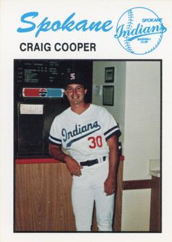 1986 University City Spokane Indians #NNO Craig Cooper Front