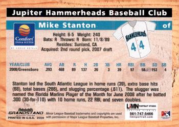 2009 Grandstand Jupiter Hammerheads #NNO Mike Stanton Back