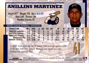 2009 Grandstand Lake County Captains #NNO Anillins Martinez Back