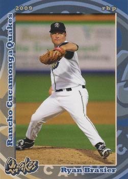 2009 Grandstand Rancho Cucamonga Quakes #NNO Ryan Brasier Front