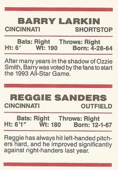 1994 Red Foley #NNO Barry Larkin / Reggie Sanders Back