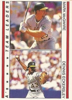 1994 Red Foley #NNO Mark McGwire / Dennis Eckersley Front